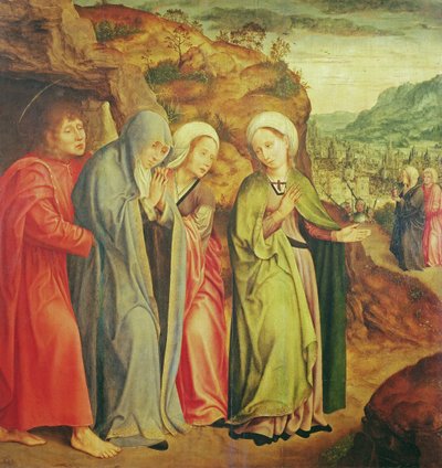 Rouw na de dood van Christus door Quentin Massys or Metsys